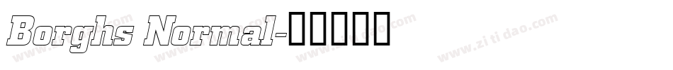 Borghs Normal字体转换